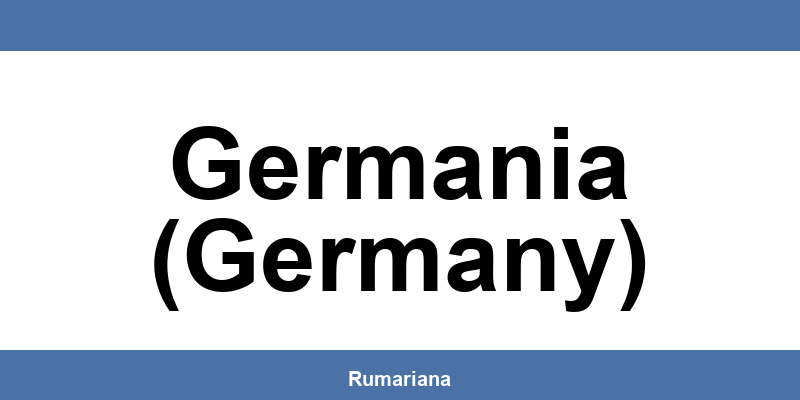 Informații sediu GLS din Germania (Germany)
